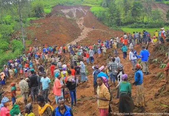 Deslizamento de terra deixa ao menos 229 mortos na Etiópia