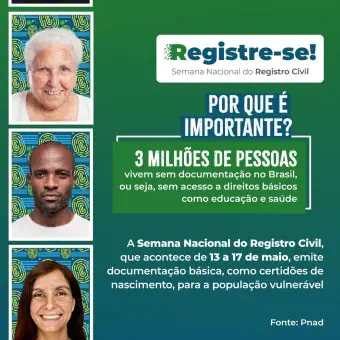 Semana Nacional de Registro Civil – Registre-se!