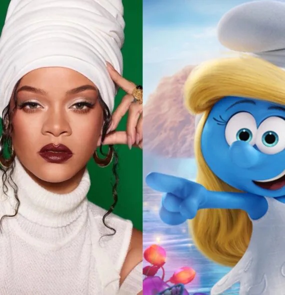 Rihanna quebra hiatu de três anos e lança música para trilha sonora de ‘Smurfs’