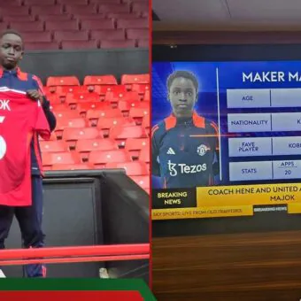 Maker Majok, de 11 anos, é o novo reforço do sub-11 do Manchester United