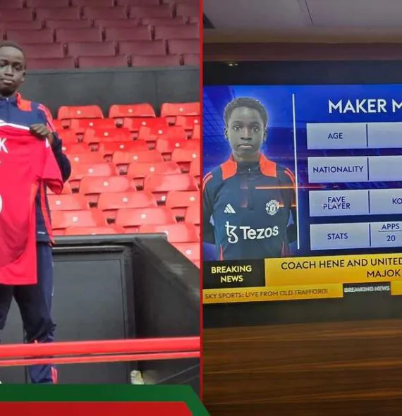 Maker Majok, de 11 anos, é o novo reforço do sub-11 do Manchester United