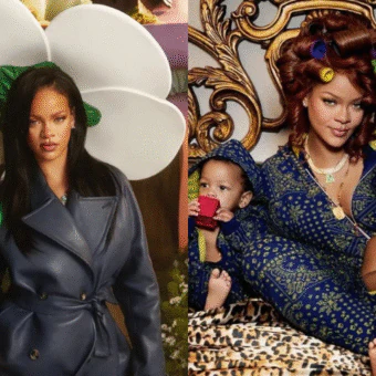 Filhos de Rihanna viram atração no tapete azul da pré-estreia de ‘Smurfs’