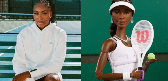 Venus Williams inspira nova boneca Barbie com look de título histórico em Wimbledon